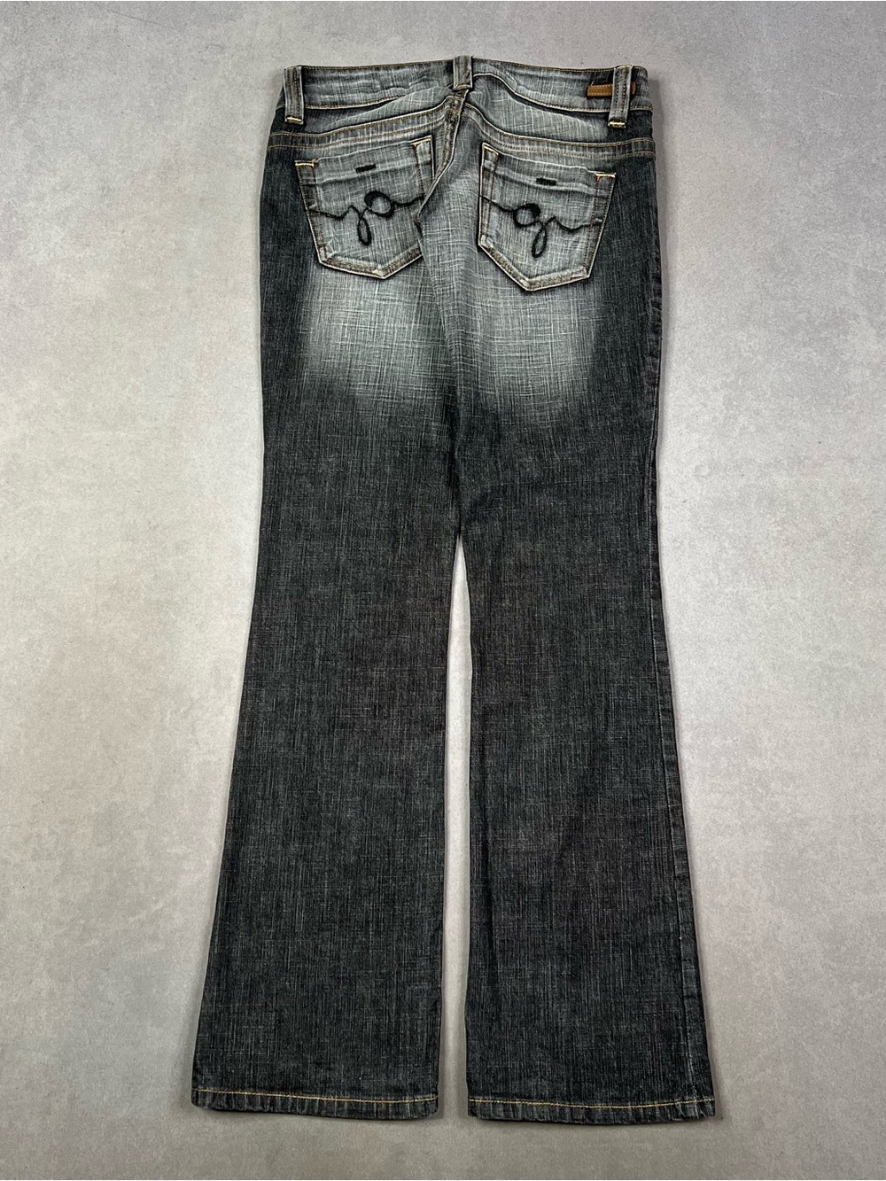 GUESS Daredevil Flare Jeans in Black Waist 26 Y2K